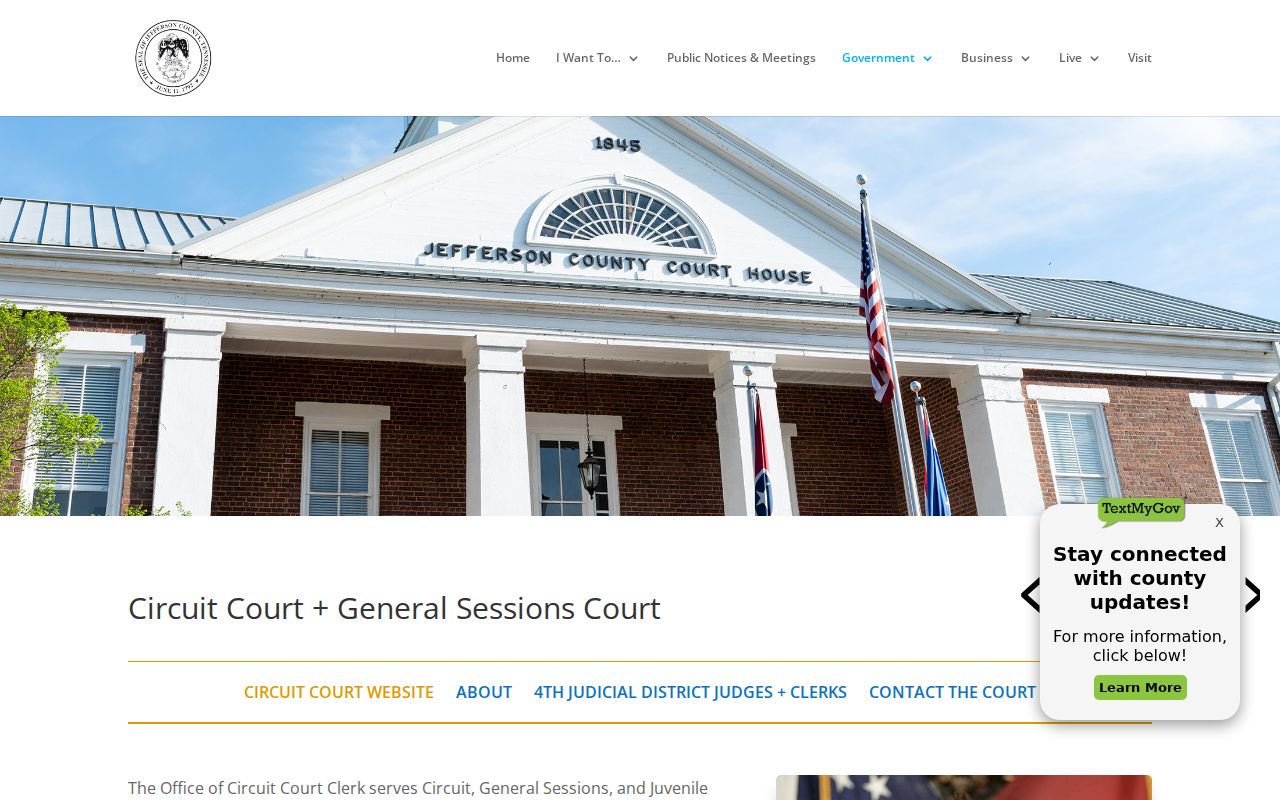 Jefferson County warrant search: Circuit Clerk and Justice Center contact route