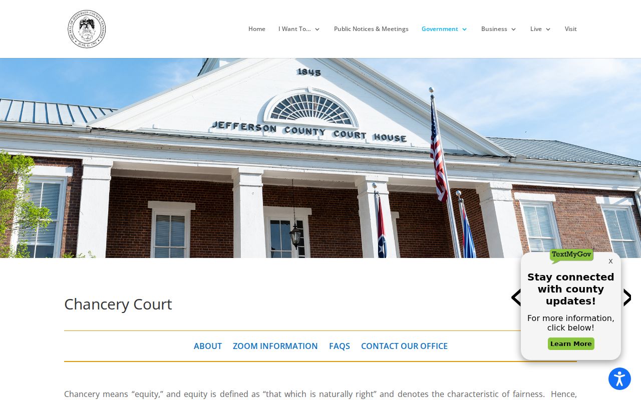 Jefferson County active warrant records: Chancery Court clerk contact information