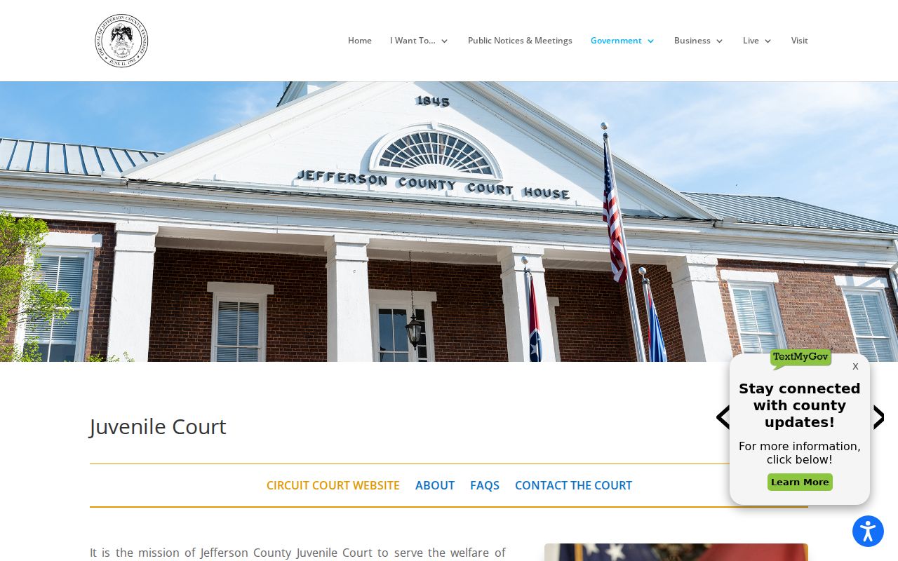 Jefferson County active warrant records: Juvenile Court contact and access limits
